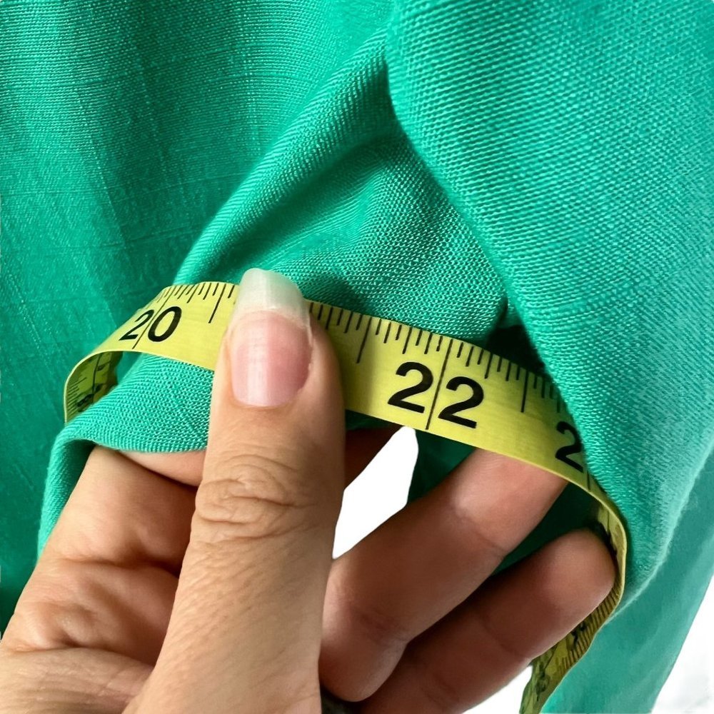 Vintage 90s Green Single Button Boxy Long Line Blazer Medium - Picture 6 of 6